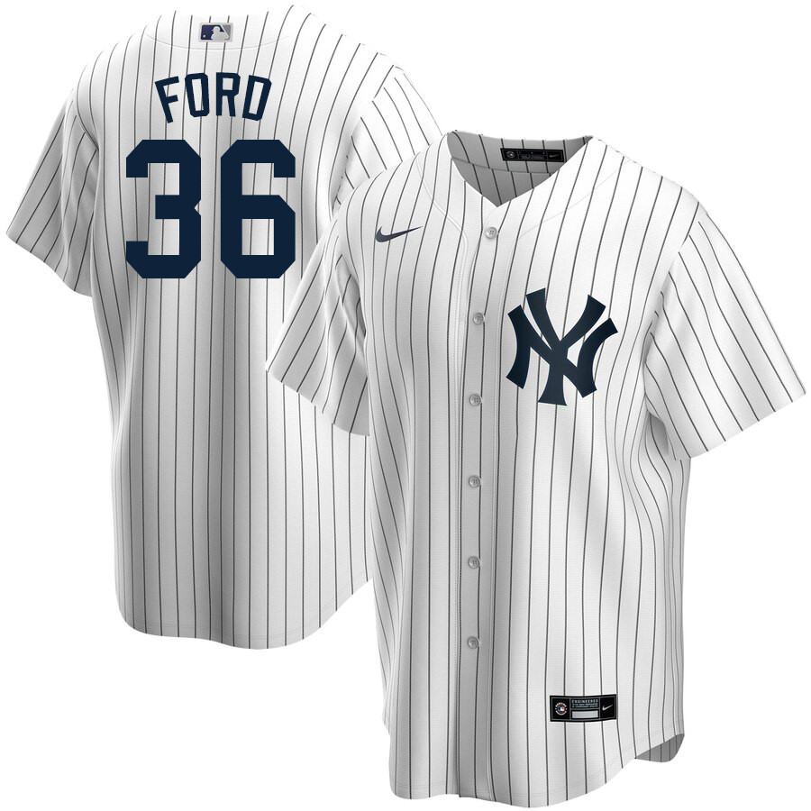 2020 Nike Men #36 Mike Ford New York Yankees Baseball Jerseys Sale-White